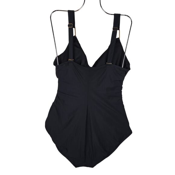 Spanx Black One Piece Bathing Suit Lightly Padded Figure Flattering Women's 18 - Picture 4 of 6